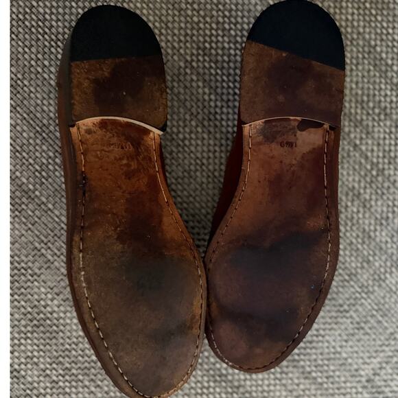 SANDRO MOSCOLONI Mens Delta Brown Tassel Woven Leather Loafer Shoes 11.5D Preppy - Picture 7 of 8